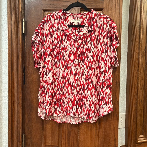 Alexander Jordan Tops - Alexander Jordan XL oversized Geometric Pattern Button Down 100% Rayon top EUC